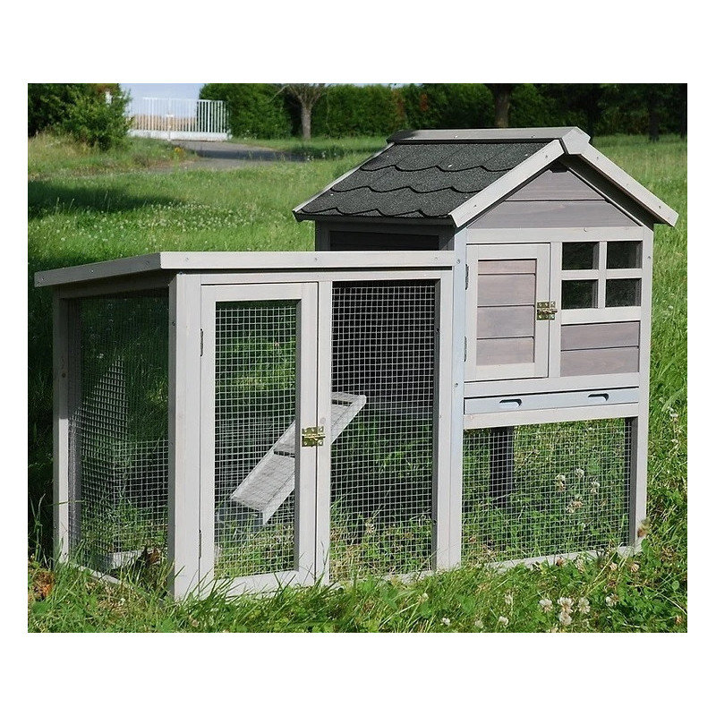 Clapier d’extérieur en bois 122x62x93cm Lodge – Lifland