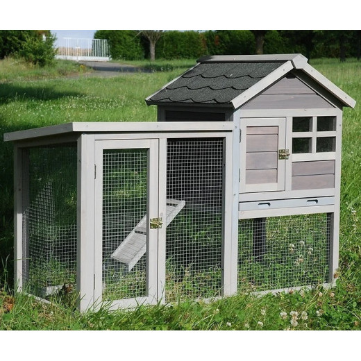 Clapier d’extérieur en bois 122x62x93cm Lodge – Lifland