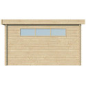 Chalet Moderne 21,09m² en bois massif 44mm avec porte double vitrée+2 fenêtres - Gardenas