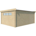 Chalet Moderne 21,09m² en bois massif 44mm avec porte double vitrée+2 fenêtres - Gardenas