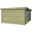 Chalet Moderne 21,09m² en bois traité 44mm avec porte double vitrée+2 fenêtres - Gardenas