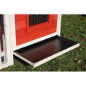 Clapier d’extérieur en bois 145x74x82cm corail Cottage Animals - Lifland