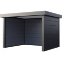 Auvent de jardin en acier galvanisé gris anthracite 10,7m² Singolo 3630 - Telluria