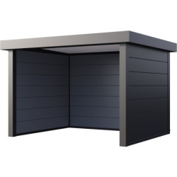 Auvent de jardin en acier galvanisé gris anthracite 10,7m² Singolo 3630 - Telluria