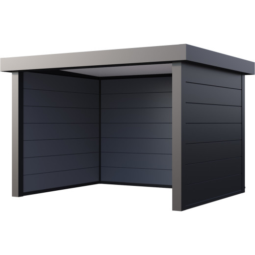 Auvent de jardin en acier galvanisé gris anthracite 10,7m² Singolo 3630 - Telluria