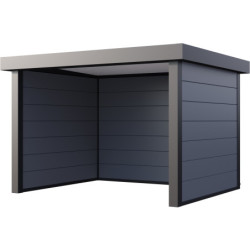 Auvent de jardin en acier galvanisé gris clair 10,7m² Singolo 3630 - Telluria
