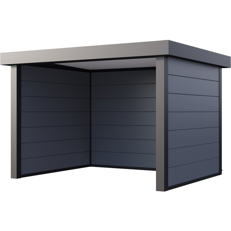 Auvent de jardin en acier galvanisé gris clair 10,7m² Singolo 3630 - Telluria