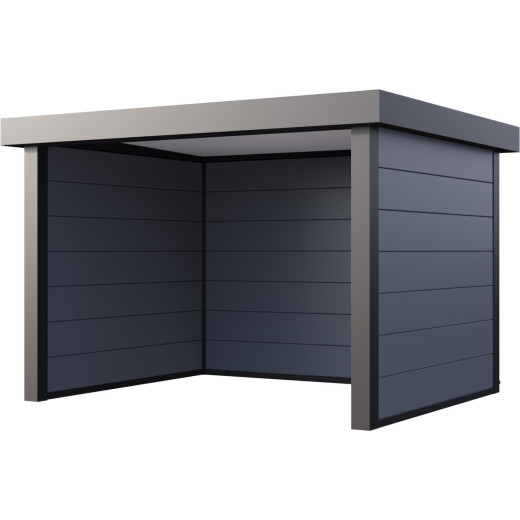 Auvent de jardin en acier galvanisé gris clair 10,7m² Singolo 3630 - Telluria