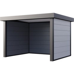 Auvent de jardin en acier galvanisé gris blanc 10,7m² Singolo 3630 - Telluria