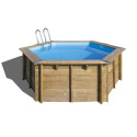Piscine bois ronde Diam 400cm VANILLE 2 - Gré