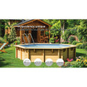 Piscine bois ronde Diam 400cm VANILLE 2 - Gré