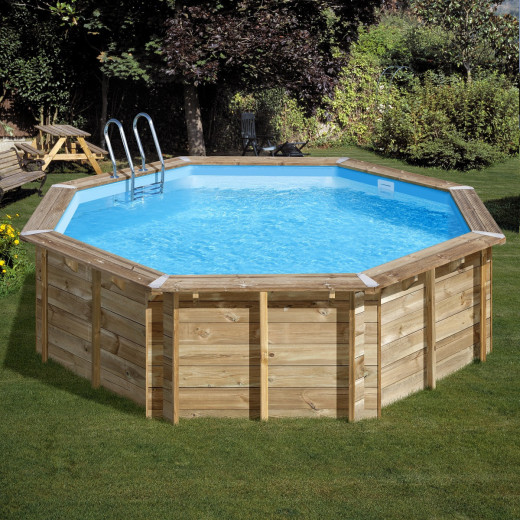 Piscine bois ronde Diam 500cm VIOLETTE 2 - Gré