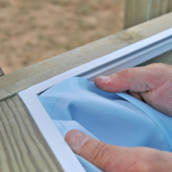 Liner de rechange bleu - H.119cm - pour piscine bois CANNELLE – Gré