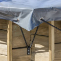 Bâche d'hivernage - PVC armé 580g/m² - couleur gris - pour piscine CANNELLE – Gré