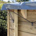 Bâche d'hivernage - PVC armé 580g/m² - couleur gris - pour piscine CANNELLE – Gré