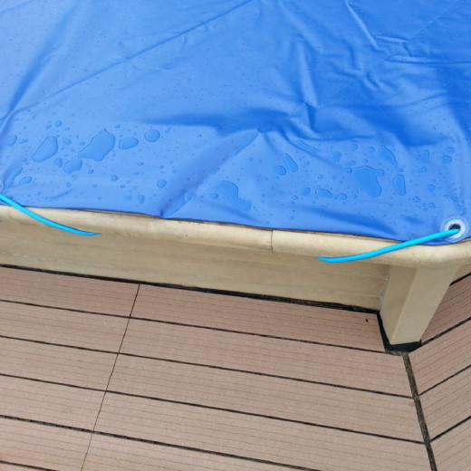 Bâche hiver pour pour piscine béton carrée NATURALIS - 3,24x3,24x1,40m