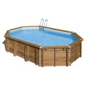 Piscine bois ovale 656x456cm AVOCADO - Gré