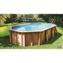 Piscine bois ovale 656x456cm AVOCADO - Gré