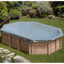 Bâche d'hivernage - PVC armé 580g/m² - couleur gris - pour piscine VERMELA – Gré
