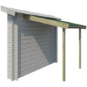 Abri bûches 194x140cm en bois traité et toit bitumé - Gardenas