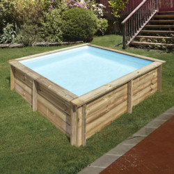 Piscine bois carrée 225x225cm CITY - Gré