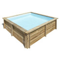 Piscine bois carrée 225x225cm CITY - Gré