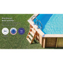 Piscine bois carrée 225x225cm CITY - Gré