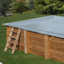 Bâche d'hivernage - PVC armé 580g/m² - couleur gris - pour piscine CARRA – Gré