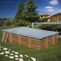 Bâche d'hivernage - PVC armé 580g/m² - couleur gris - pour piscine EVORA 2020 – Gré
