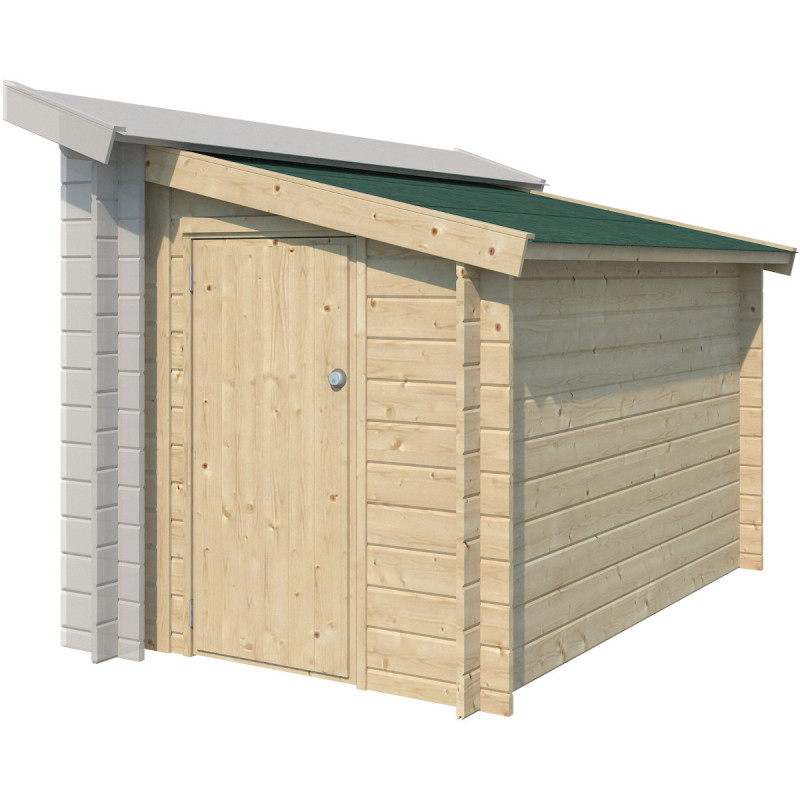 Annexe latérale 150x265cm en bois massif et toit bitumé - Gardenas