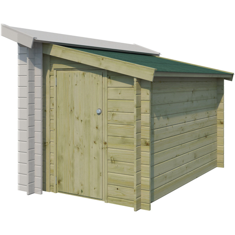 Annexe latérale 150x265cm en bois traité et toit bitumé - Gardenas