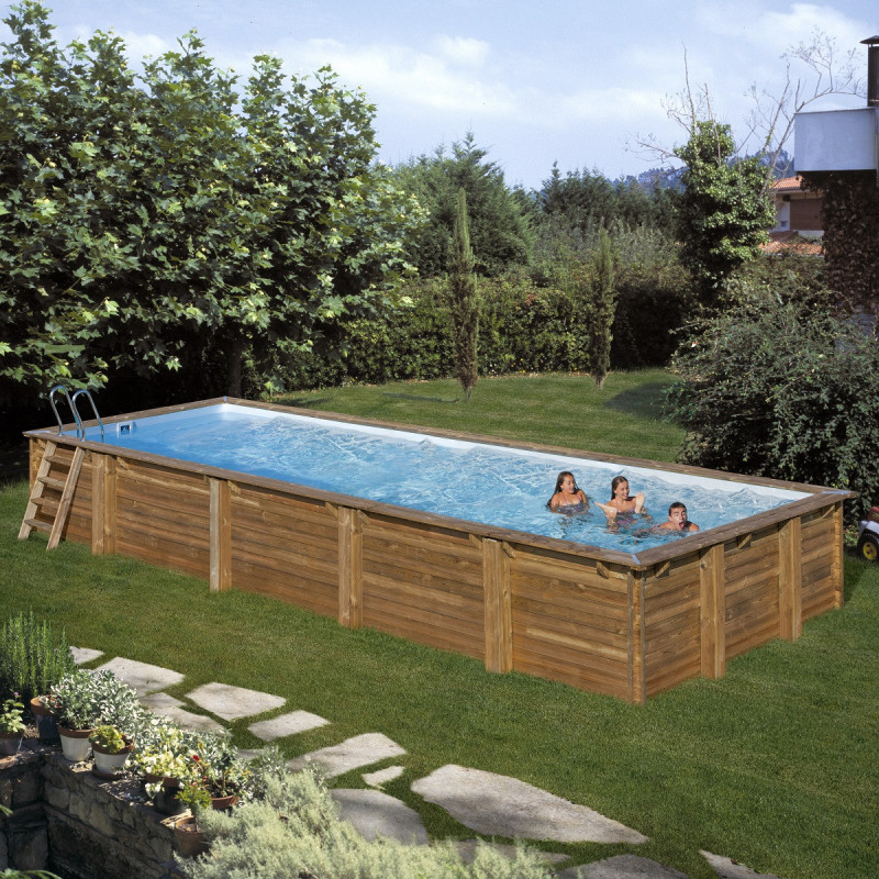 Piscine bois rectangulaire 1010x418cm MINT - Gré