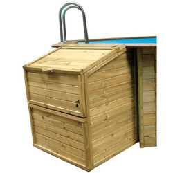 Coffre de filtration bois pour piscine H.133cm - Gré