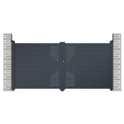 Portail battant en aluminium 300x142cm FANCY TIME - X-Metal