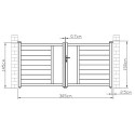 Portail battant en aluminium 300x142cm FANCY TIME - X-Metal