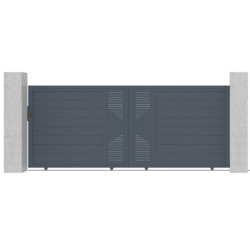 Portail coulissant en aluminium 350x142cm FANCY TIME - X-Metal