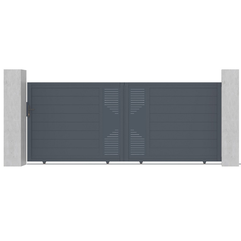 Portail coulissant en aluminium 350x142cm FANCY TIME - X-Metal