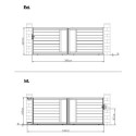 Portail coulissant en aluminium 392x142cm FANCY TIME - X-Metal