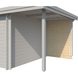 Paroi arrière en bois massif pour extension abri Oregon 150cm - Gardenas