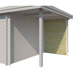 Paroi arrière en bois traité pour extension abri Oregon 150cm - Gardenas