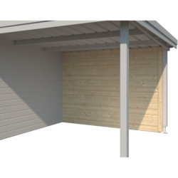 Paroi arrière en bois massif pour extension abri Oregon 300cm - Gardenas