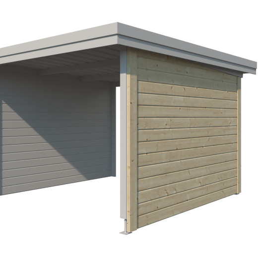 Paroi latérale en bois massif pour extension abri Oregon 295cm - Gardenas