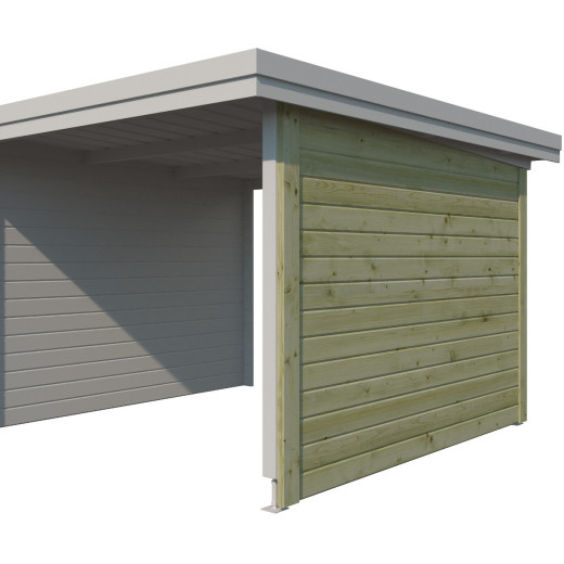 Paroi latérale en bois traité pour extension abri Oregon 295cm - Gardenas