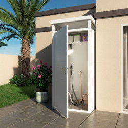 Abri de jardin modulaire isolé 1x1m blanc - plancher inclus -Everbox