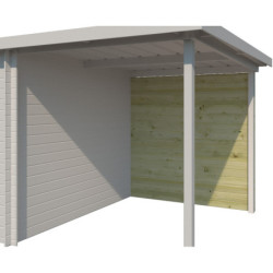 Paroi arrière en bois traité pour extension abri Umea 200cm - Gardenas