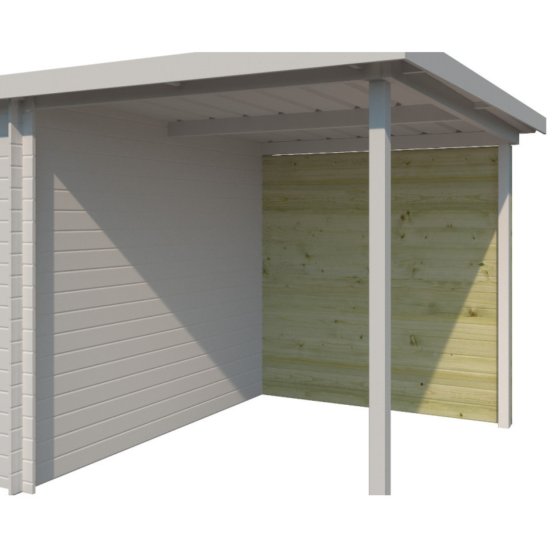Paroi arrière en bois traité pour extension abri Umea 200cm - Gardenas