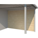 Paroi arrière en bois massif pour extension abri Umea 300cm - Gardenas
