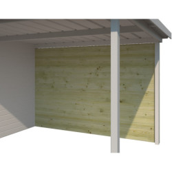 Paroi arrière en bois traité pour extension abri Umea 300cm - Gardenas