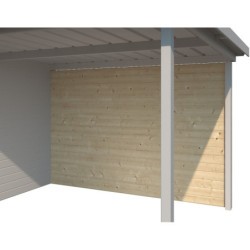 Paroi arrière en bois massif pour extension abri Kasuko 285cm - Gardenas