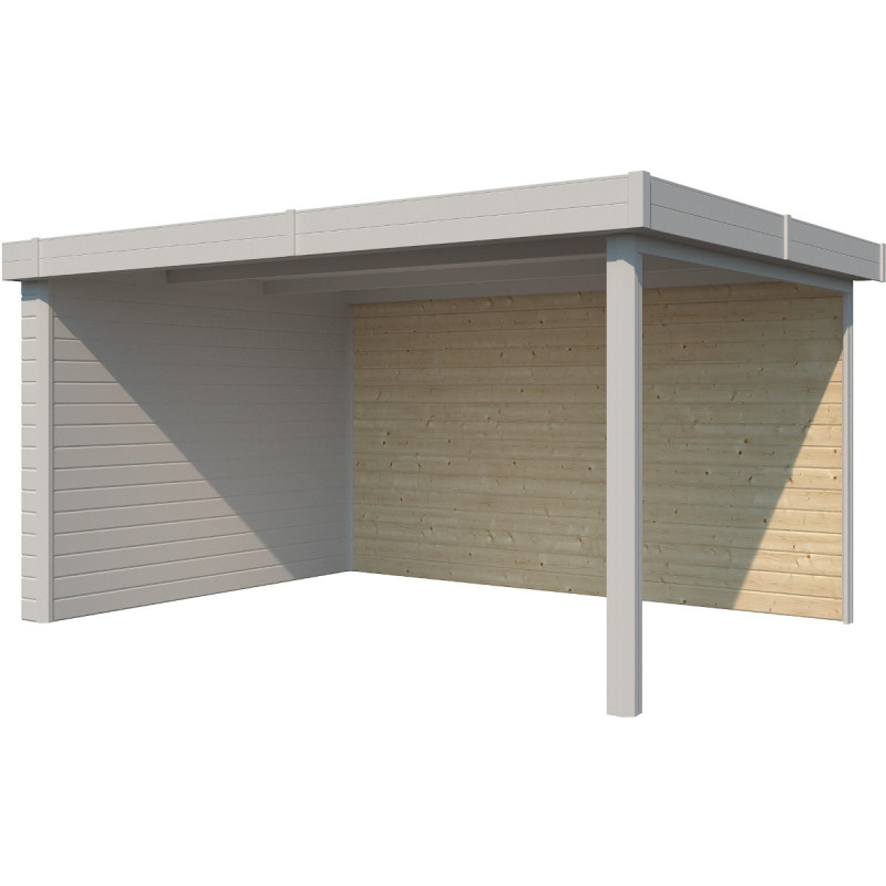 Paroi arrière en bois massif pour extension abri Kasuko 400cm - Gardenas